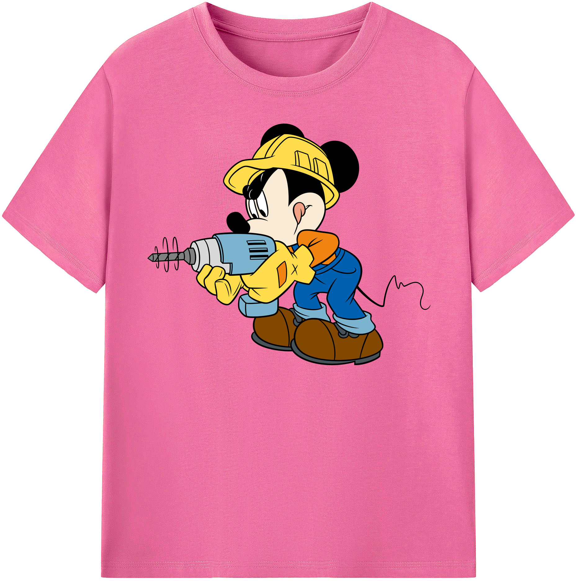 （画像用） ミッキーマウス Mickey Mouse レディースカジュアルプリントTシャツ（綿100％）